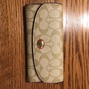 Coach checkbook wallet